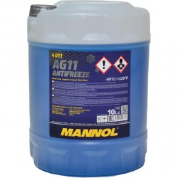 Синій готовий антифриз AG11 Mannol  Longterm G11 -40 °C 10л