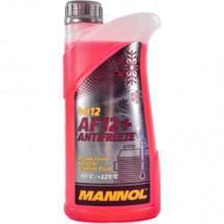 Червоний готовий антифриз Mannol AF12+ Longlife G12+ -40 °C 1л