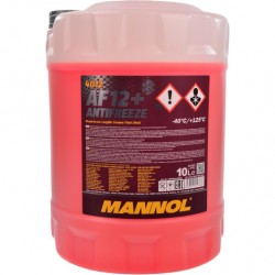 Червоний готовий антифриз Mannol  AF12+ Longlife G12+ -40 °C 10л