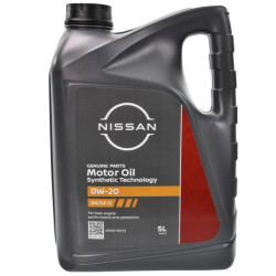 Моторна олива Nissan Motor Oil SN/GF-5 0W-20, 5 л