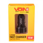 Автомобільний зарядний пристрій VOIN C-31209BK, 2USB (12/24V - 5V 3,1A) + вольтметр