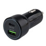 Автомобільний зарядний пристрій VOIN 51W, 1USB QC3.0 18W + 1PD 33W, 12/24V