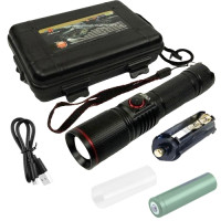 Ліхтар P520-P50, 1x18650/3xAAA, zoom, індикація заряду, ремінець, ЗУ Type-C, Box
