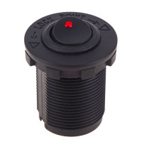 Кнопка врізна в планку 12V 20А RED