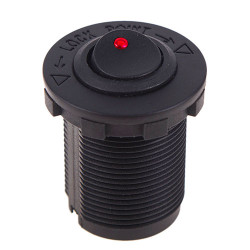 Кнопка врізна в планку 12V 20А RED