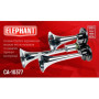 Сигнал повітряний CA-10377/Еlephant/CIKADA 3-дудки метал 12V/24V
