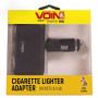 Розгалужувач (подовжувач) прикурювача VOIN 2 виходи +2USB 2400mA 12/24V SC-2004 змінний кут