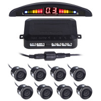 Паркувальна система Pulso LP-10180/LED/8 датчикiв D=22мм/конектор/black