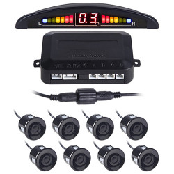 Паркувальна система Pulso LP-10180/LED/8 датчикiв D=22мм/конектор/black
