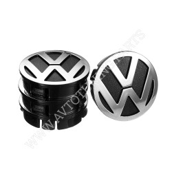Заглушка колісного диска VW 60x55 чорний ABS пластик (4шт.) 50007