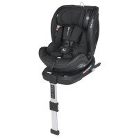 Автокрісло дитяче ME 1109 i-BASE Jet Black (1шт) i-SIZE R129, фаза 1,2 (зріст дитини 40-150см), опорна нога, 360, чорний