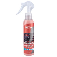 Поліроль для пластику та вінілу VITOL матова 150 мл Персик