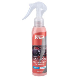 Поліроль для пластику та вінілу VITOL матова 150 мл Персик