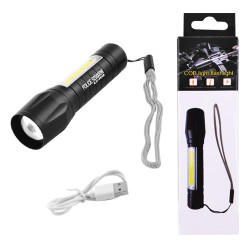 Ліхтар Police 511-XPE+COB, Li-Ion акумулятор, zoom, ЗУ mircoUSB