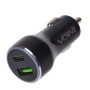 Автомобільний зарядний пристрій VOIN 45W, 1USB QC3.0 18W + 1PD 27W, 12/24V