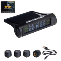 TPMS Бездротова система контролю тиску в шинах з панеллю на сонячній батареї