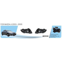 Фари дод. модель Mazda 6 2003-05/MZ-056/h3-12V55W/ел.проводка