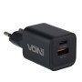 Мережевий зарядний пристрій VOIN 35W, 1 USB, QC3.0 18W + 1 PD 35W