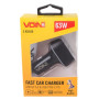 Автомобільний зарядний пристрій VOIN 63W, 1USB QC3.0 18W + 1PD 45W, 12/24V