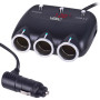 Розгалужувач (подовжувач) прикурювача VOIN 3 виходи + 2USB 2400 mA 12/24V SC-3003 дріт+вольтметр