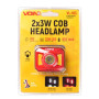 Ліхтар налобний VOIN VL-163, 2 x 3W-COB (W/R)+3W XPE/АКБ800mAh/рег. нахилу
