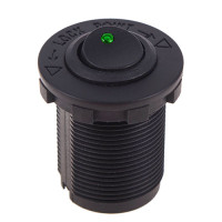 Кнопка врізна в планку 12V 20А GREEN