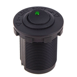 Кнопка врізна в планку 12V 20А GREEN