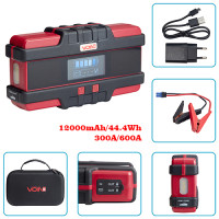 Пуско-зарядний пристрій VOIN JS-600 12000mAh/44,4Wh/12V START-300A/600A/ліхтар