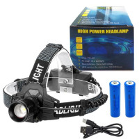 Ліхтар налобний 8105 режим WHITE LASER LED PM10-TG, 2x18650, ЗУ Type-C, zoom