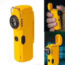 Ліхтар MULTIFUNCTIONAL D51-SMD yellow, Li-Ion акумулятор, індикація заряду, запальничка, ЗУ Type-C, Box