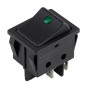 Перемикач on-off з підсвічуванням 12V квадратний зелений арт.YJ-WC03
