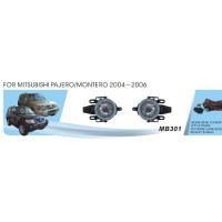 Фари дод. модель Mitsubishi Pajero 2005-2007/MB-301/HB4(9006)-12V51W/ел.проводка