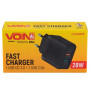 Мережевий зарядний пристрій VOIN 28W, 2 USB, QC3.0 (Port 1-5V*3A/9V*2A/12V*1.5A. Port 2-5V2A)
