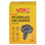 Модулятор FM, VOIN W-3386, 12-24V 2 USB 4.8A, 1 Type C, BT5.0, Hands free, вольтметр