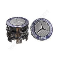 Заглушка колісного диска Mercedes 75x70 сірий ABS пластик (4шт.) з колоском 50034
