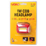 Ліхтар налобний VOIN VL-103, 1W-COB (W/R)/АКБ1200mAh/рег. нахилу