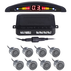 Паркувальна система Pulso LP-10180/LED/8 датчикiв D=22мм/конектор/grey