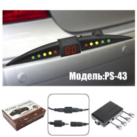 Парктронік TIGER PS-43/LED/4 датчики D=18мм/конектор/сiрий/сiрий