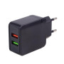 Мережевий зарядний пристрій VOIN 28W, 2 USB, QC3.0 (Port 1-5V*3A/9V*2A/12V*1.5A. Port 2-5V2A)