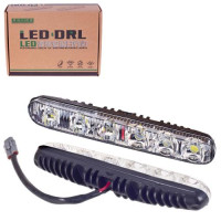 Фари дод./денного світла XS-006 DRL 16 6LED/4W/12V/пластик/190*26мм/ з поворотом бiгучий 10453