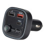Модулятор FM, VOIN W-3304, 12-24V 2 USB QC3.0, 1 Type C, BT5.0, Hands free