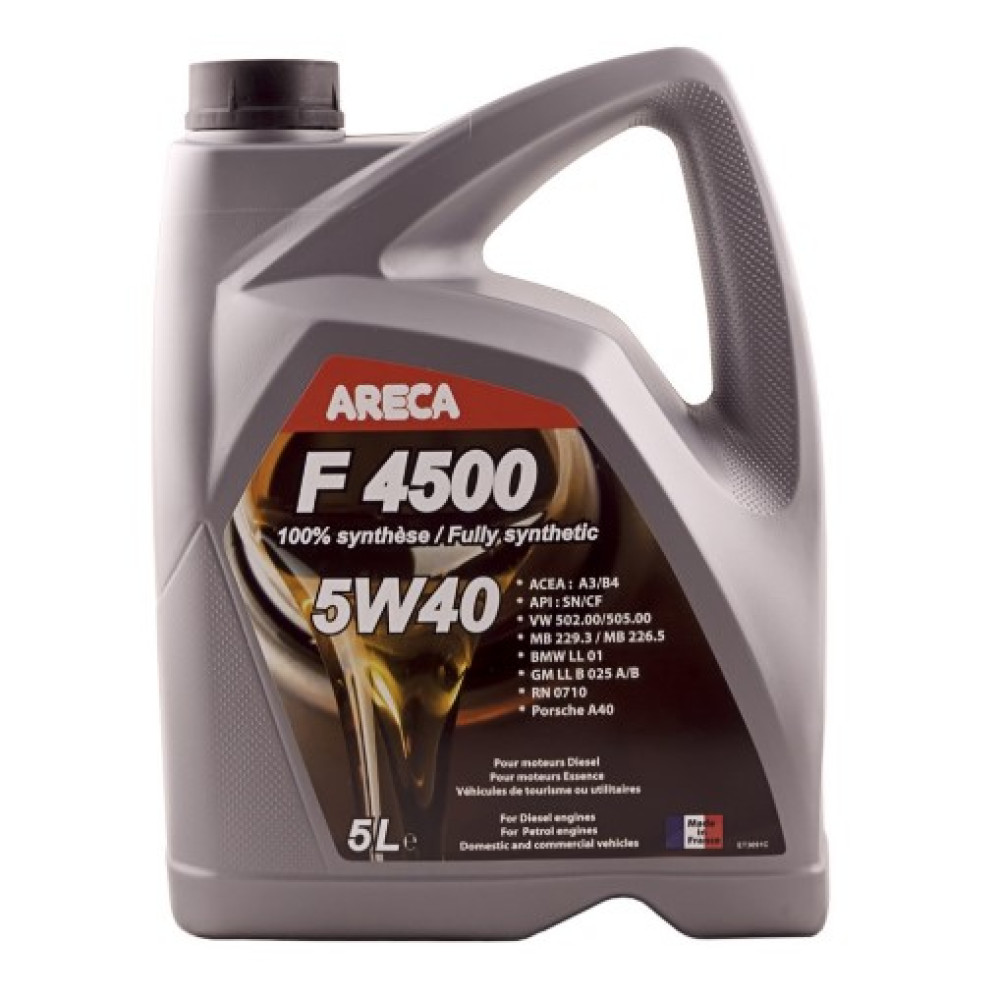 Моторное масло Areca F4500 5W-40 5л