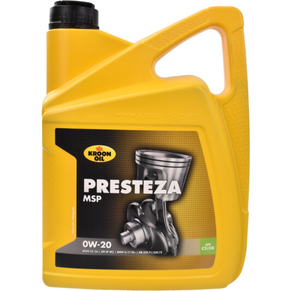 Моторное масло Kroon Oil Presteza MSP 0W-20, 5л