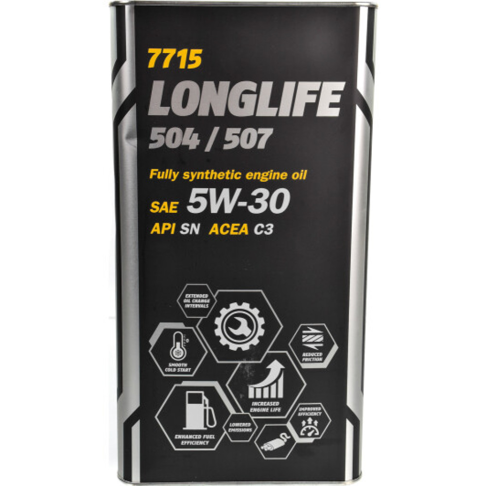 Моторное масло Mannol Longlife 504/507 (Metal) 5W-30 (5 л)