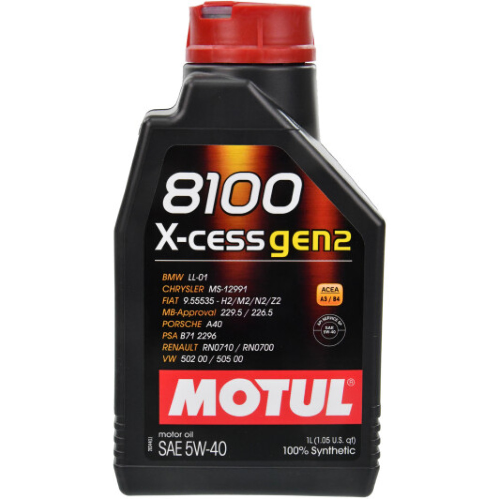 Моторное масло Motul 8100 X-Cess gen2 5W-40 (1 л)
