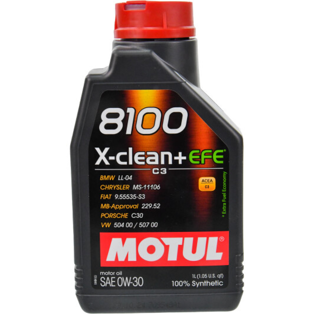 Моторное масло Motul 8100 X-Clean+EFE 0W-30 (1 л)