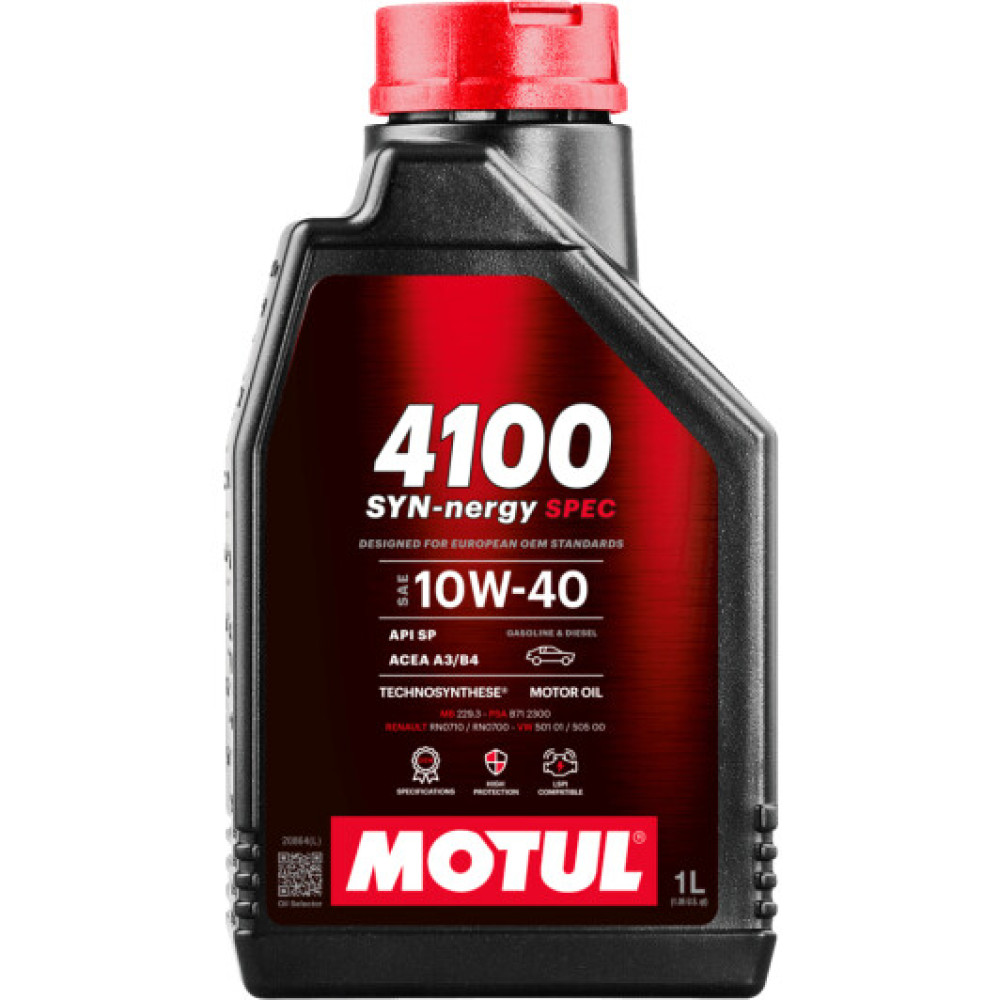 Моторное масло Motul 4100 SYN-nergy SPEC 10W-40 (1 л)