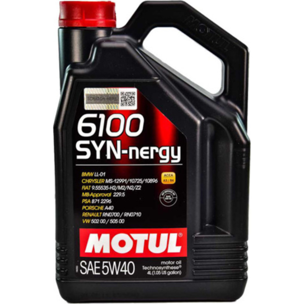 Моторное масло Motul 6100 SYN-nergy 5W-40 (4 л)